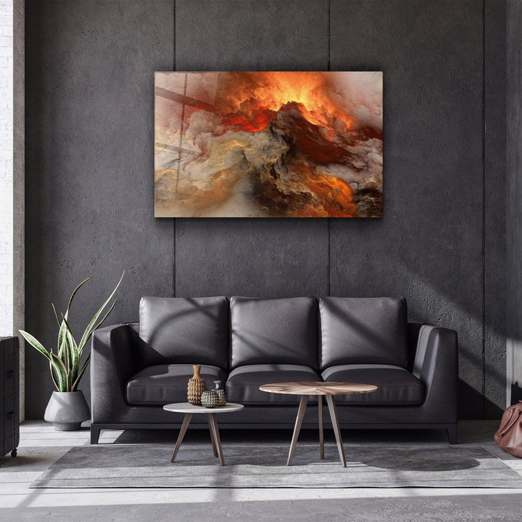 ・"Lava"・Glass Wall Art | Artdesigna Glass Printing Wall Arts.