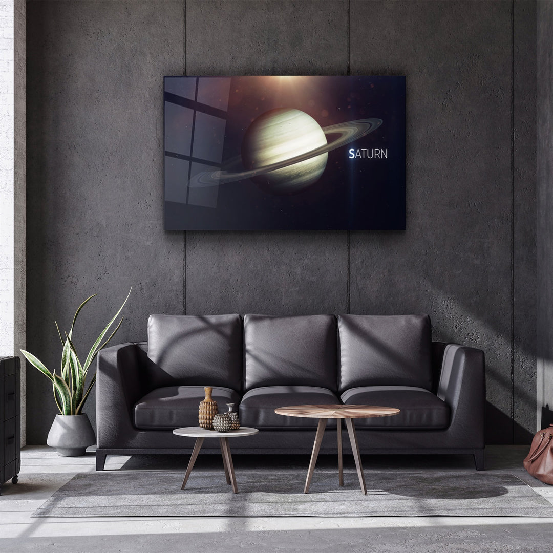 ・"Saturn"・Glass Wall Art | Artdesigna Glass Printing Wall Arts.