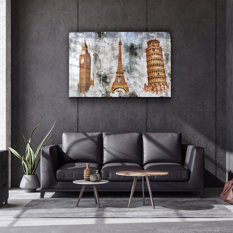 ・"Towers Trio"・Glass Wall Art | Artdesigna Glass Printing Wall Arts.