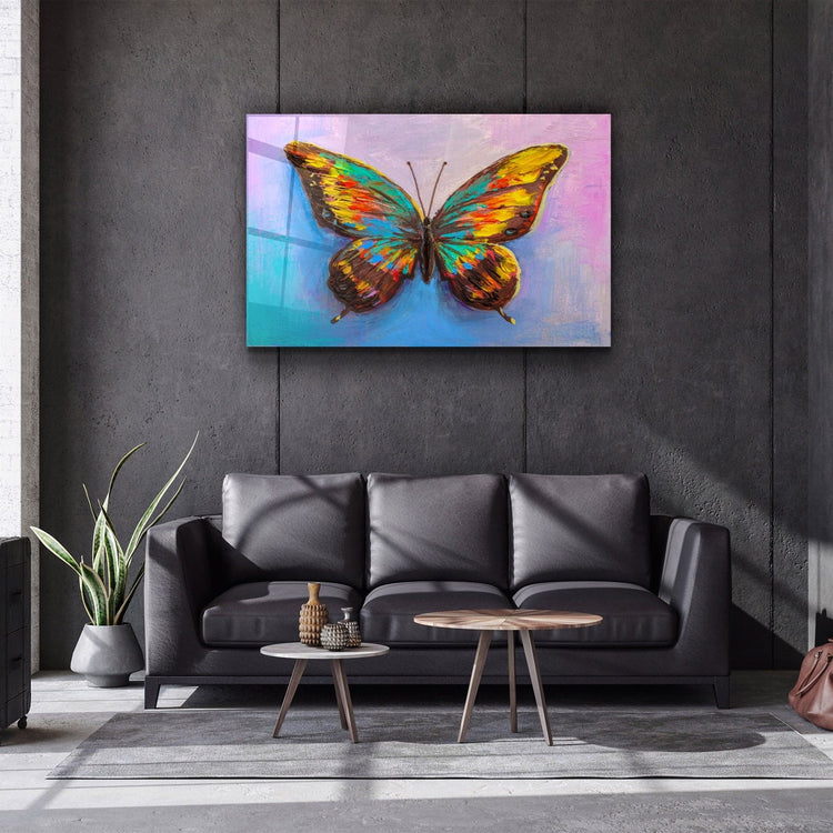 ・"Butterfly 4"・Glass Wall Art | Artdesigna Glass Printing Wall Arts.