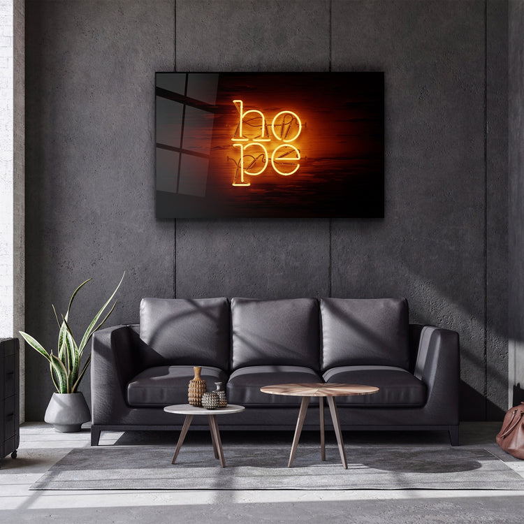 ・"Hope"・Glass Wall Art | Artdesigna Glass Printing Wall Arts.