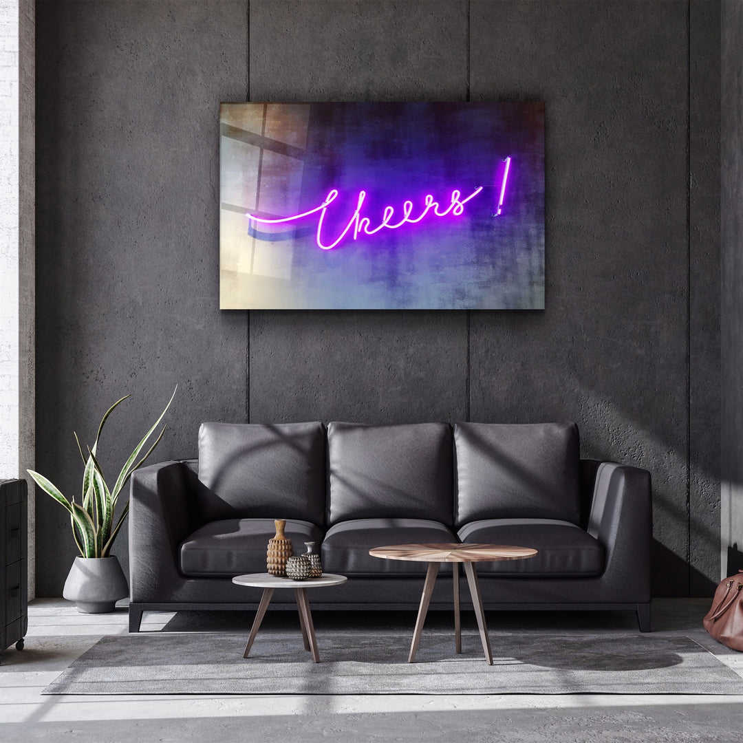 ・"Cheers!"・Glass Wall Art | Artdesigna Glass Printing Wall Arts.