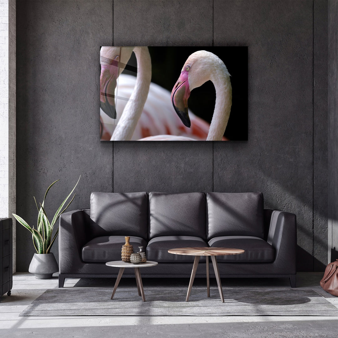 ・"Flamingo V4"・Glass Wall Art | Artdesigna Glass Printing Wall Arts.