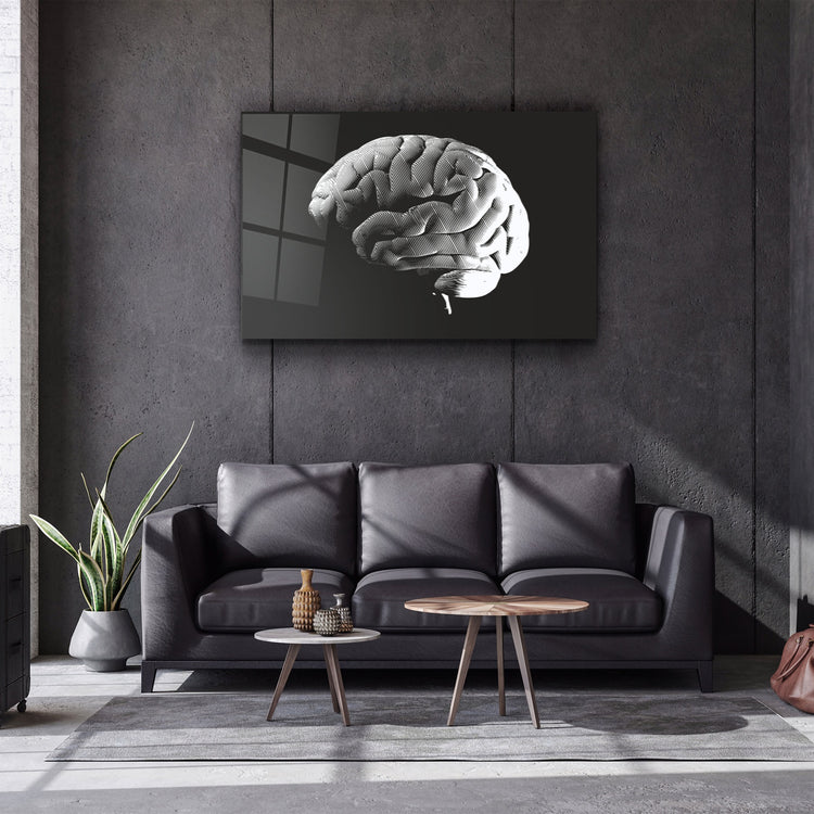 ・"Brain Lines"・Glass Wall Art | Artdesigna Glass Printing Wall Arts.