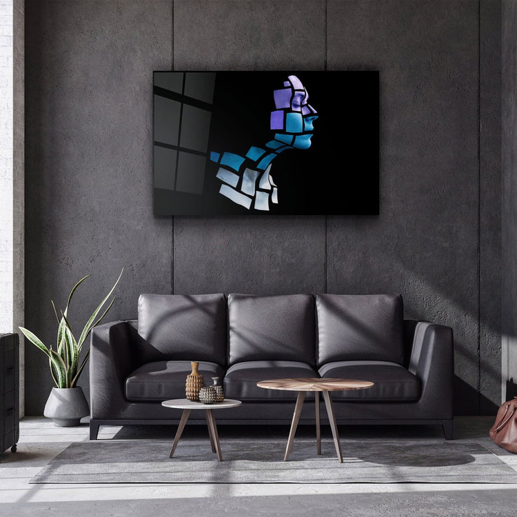 ・"Mysterious Face"・Glass Wall Art | Artdesigna Glass Printing Wall Arts.