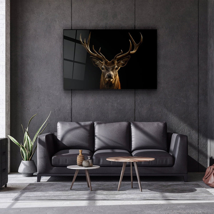 ・"TheDeer"・Glass Wall Art | Artdesigna Glass Printing Wall Arts.