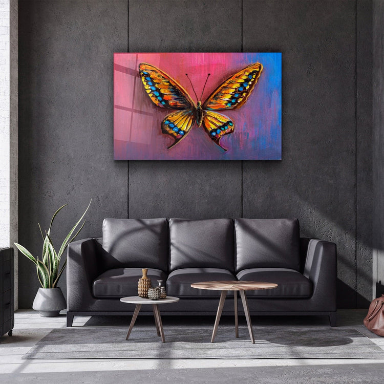 ・"Butterfly 5"・Glass Wall Art | Artdesigna Glass Printing Wall Arts.