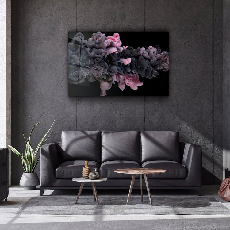 ・"Pink and Gray"・Glass Wall Art | Artdesigna Glass Printing Wall Arts.