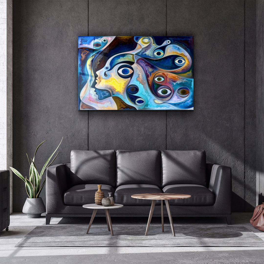 ・"Eyes Abstract"・Glass Wall Art | Artdesigna Glass Printing Wall Arts.