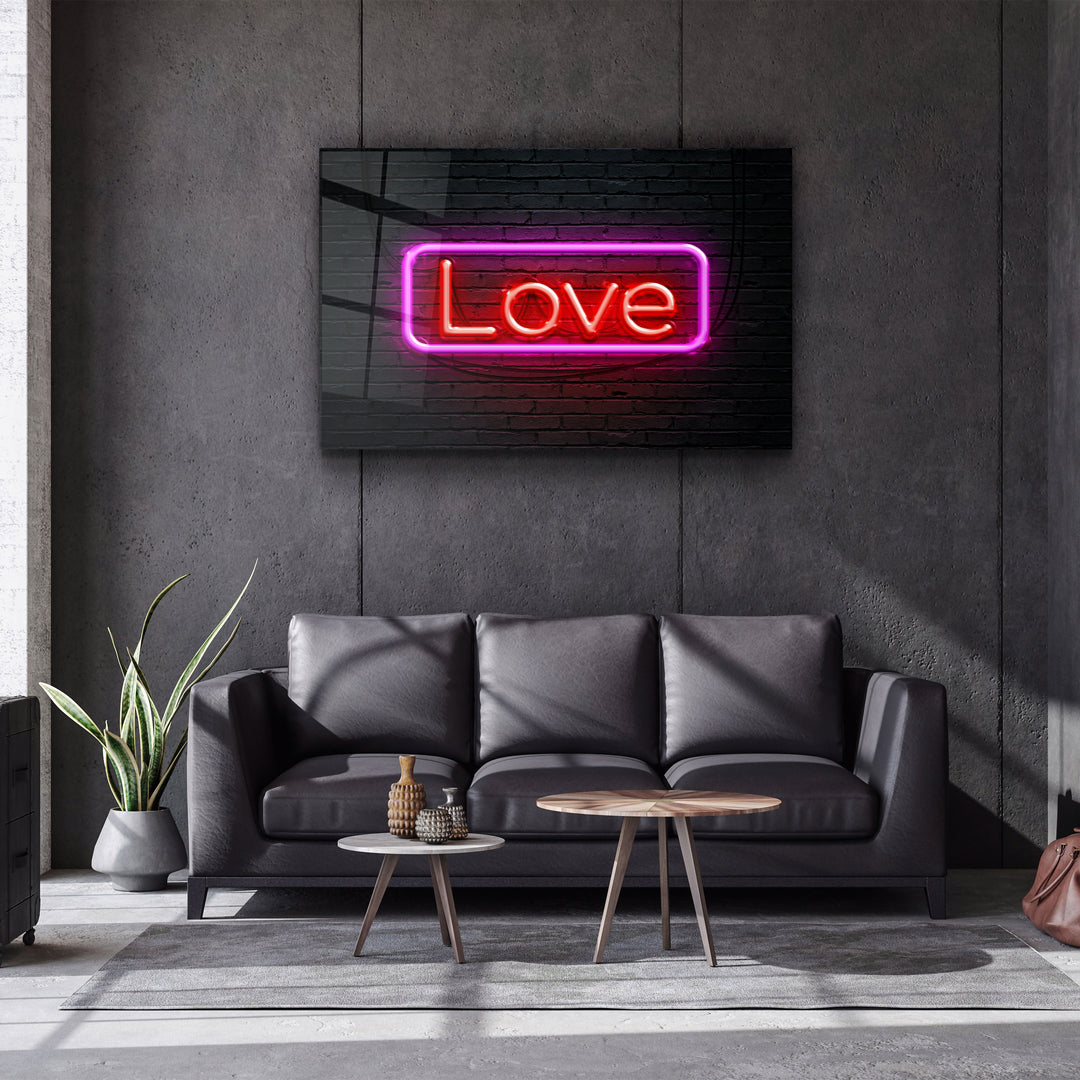 ・"Love"・Glass Wall Art | Artdesigna Glass Printing Wall Arts.