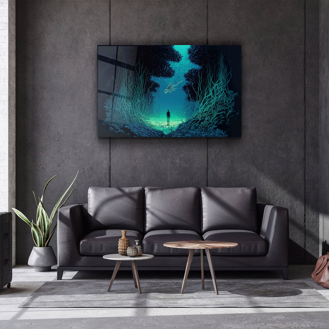 ・"Lost at Sea"・Secret World Collection Glass Wall Art