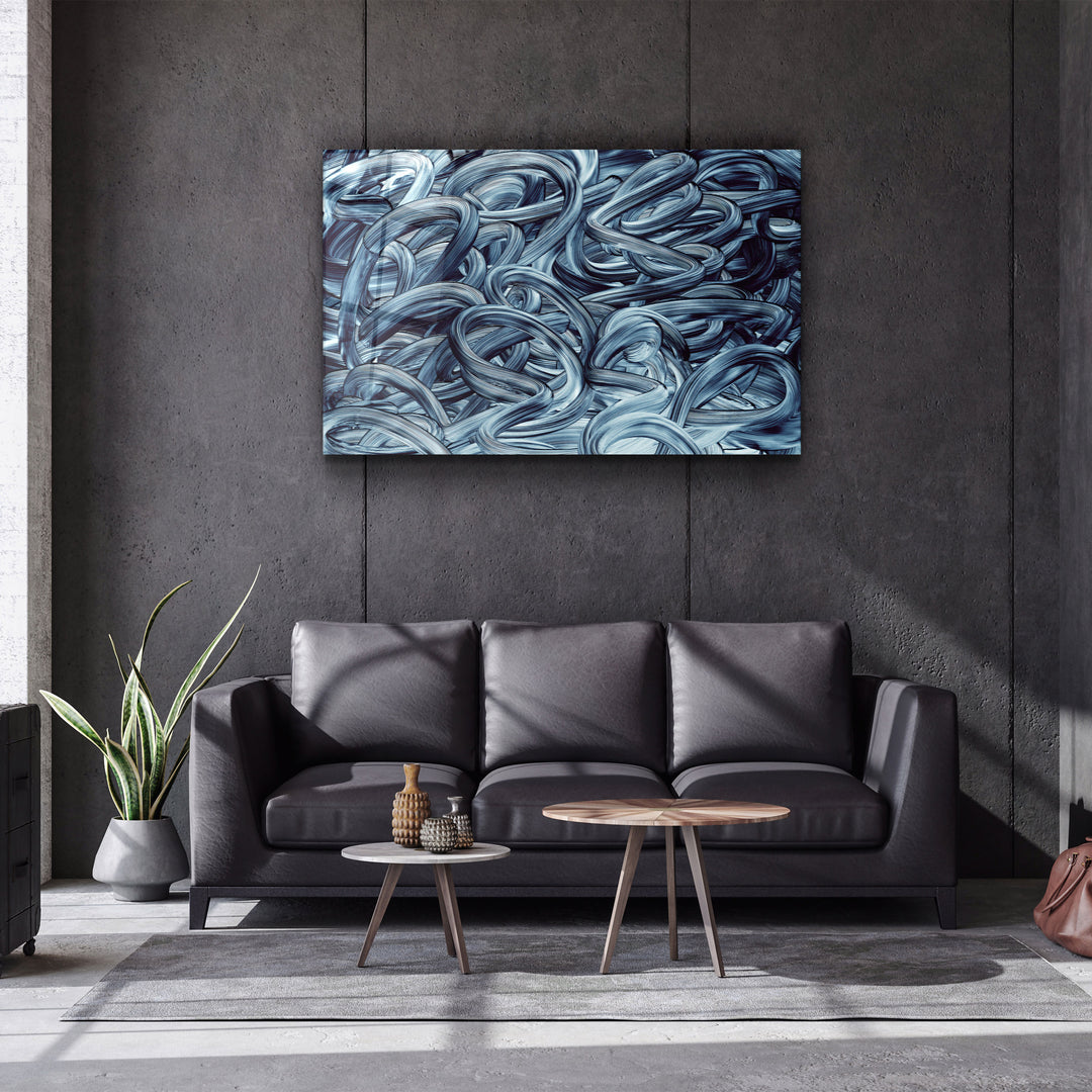 ・"Brush Strokes"・Glass Wall Art