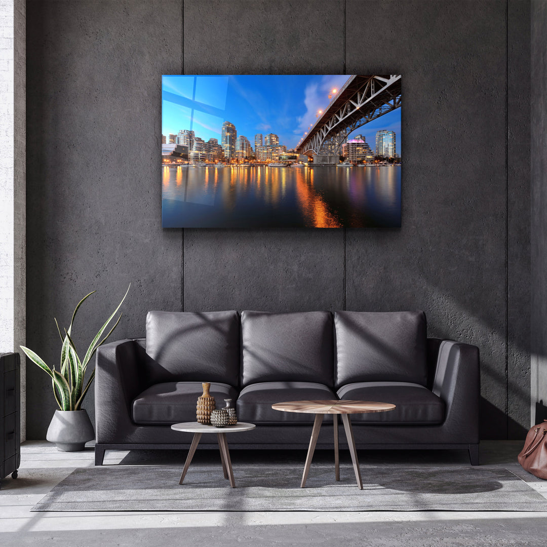 ・"Vancouver - Canada Skyline"・Glass Wall Art