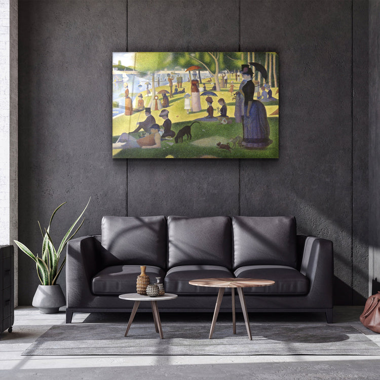 ・"A Sunday on La Grande Jatte (1884) by Georges Seurat"・Glass Wall Art | Artdesigna Glass Printing Wall Arts.