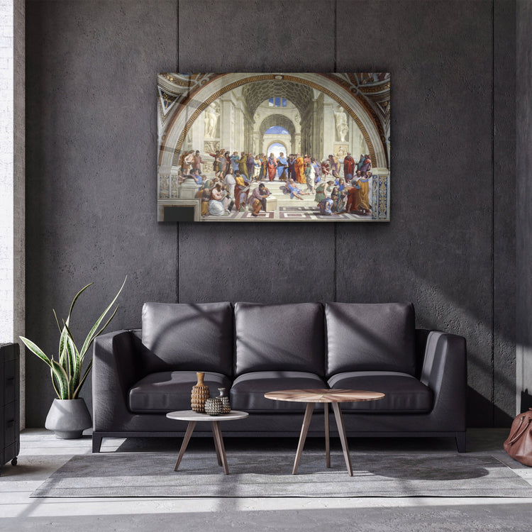 ・"Raphael's The School of Athens (1511)"・Glass Wall Art | Artdesigna Glass Printing Wall Arts.