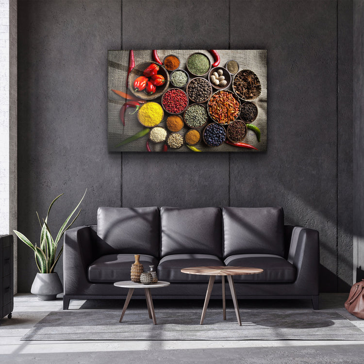 ・"Colorful Spices"・Glass Wall Art | Artdesigna Glass Printing Wall Arts.