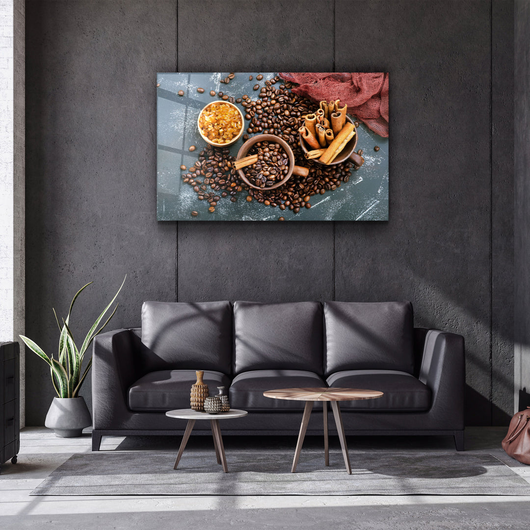 ・"Coffee Beans V3"・Glass Wall Art | Artdesigna Glass Printing Wall Arts.