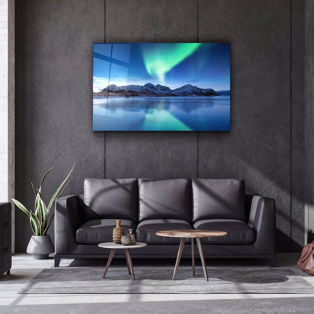 ・"Reflection Of The Northern Lights"・Glass Wall Art | Artdesigna Glass Printing Wall Arts.