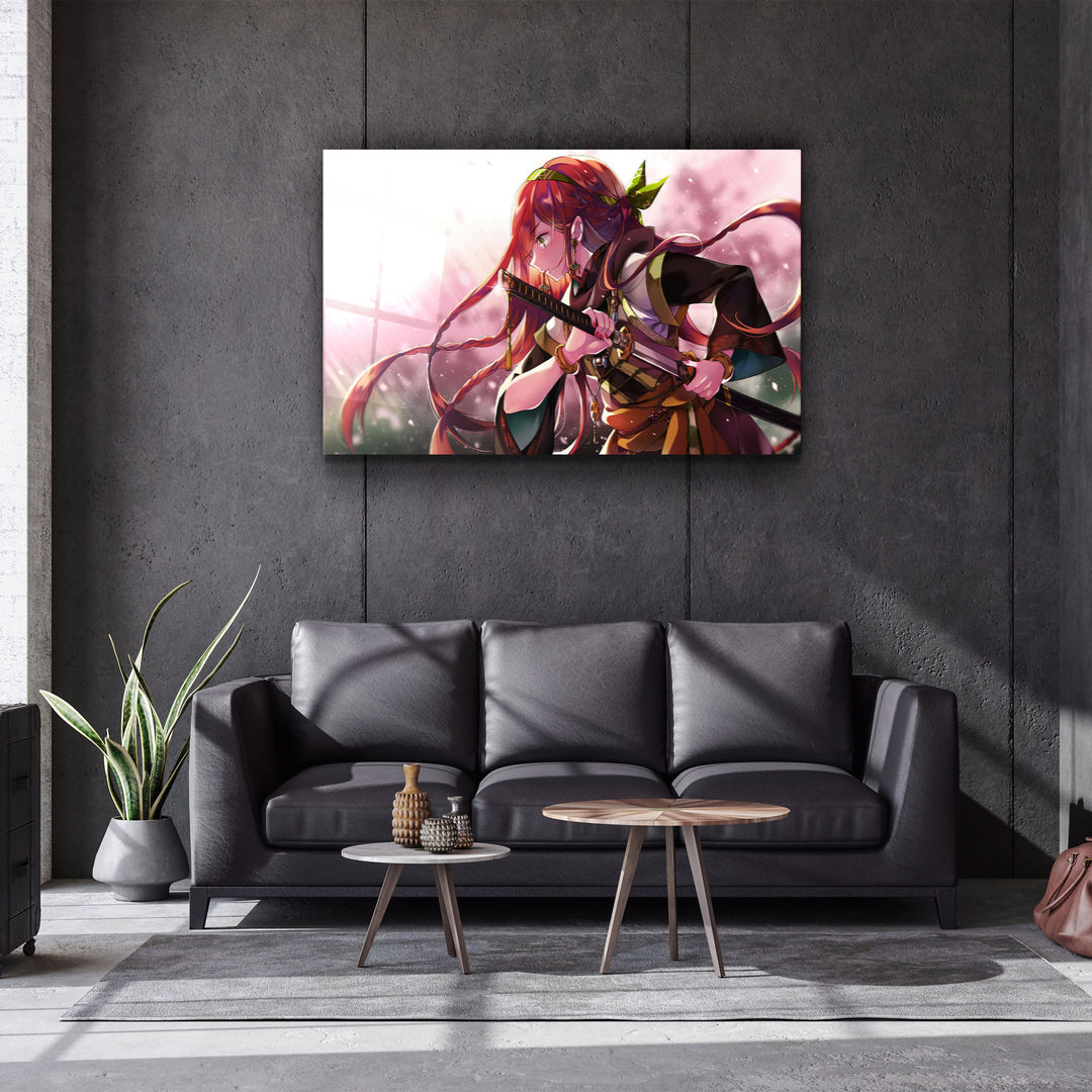 ・"The Last Woman Samurai"・Glass Wall Art | Artdesigna Glass Printing Wall Arts.