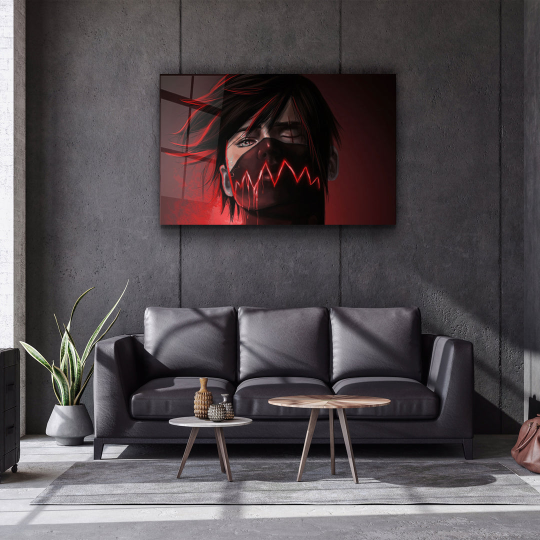 ・"The Evil Behind The Red"・Glass Wall Art | Artdesigna Glass Printing Wall Arts.