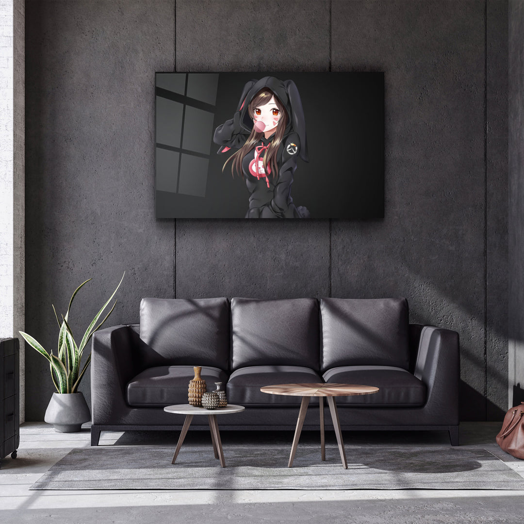 ・"D.Va"・Glass Wall Art | Artdesigna Glass Printing Wall Arts.