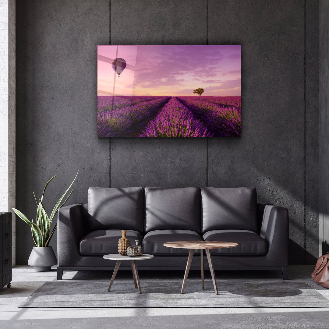 ・"Purple Sky"・Glass Wall Art | Artdesigna Glass Printing Wall Arts.