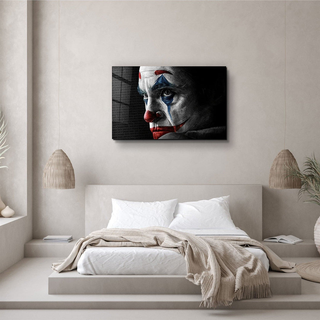 ・"Joker Face"・Glass Wall Art | Artdesigna Glass Printing Wall Arts.