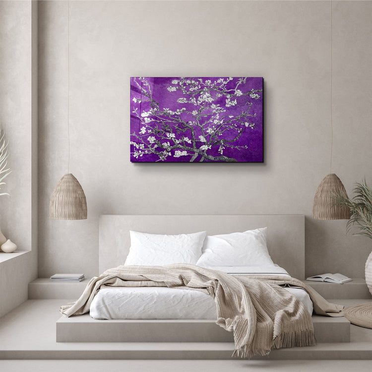 ・"Abstract Flowers V4"・Glass Wall Art | Artdesigna Glass Printing Wall Arts.