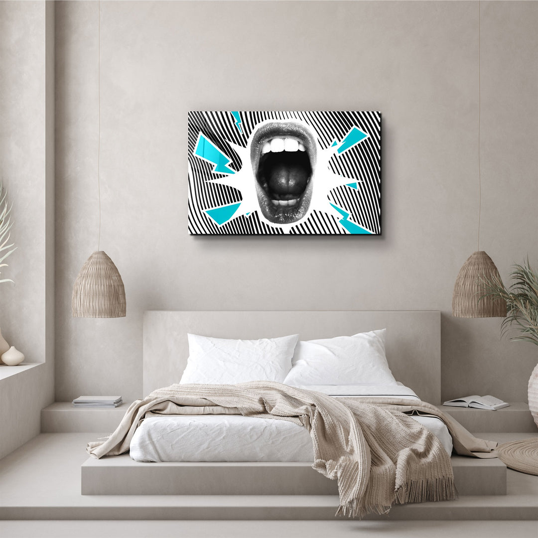 ・"Abstract Scream"・Glass Wall Art | Artdesigna Glass Printing Wall Arts.