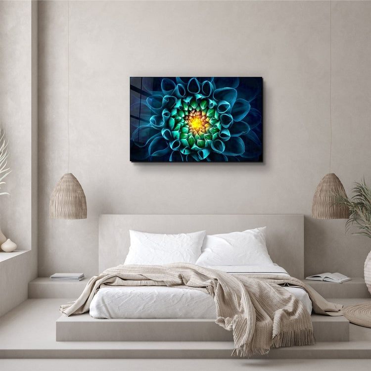 ・"Sun Inside the Flower"・Glass Wall Art | Artdesigna Glass Printing Wall Arts.