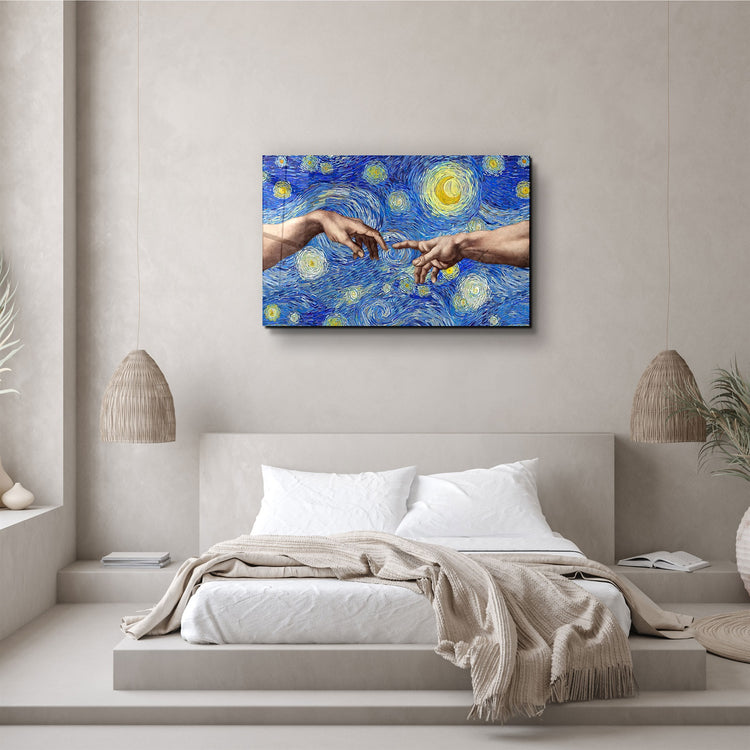 ・"Abstract Van Gogh"・Glass Wall Art | Artdesigna Glass Printing Wall Arts.