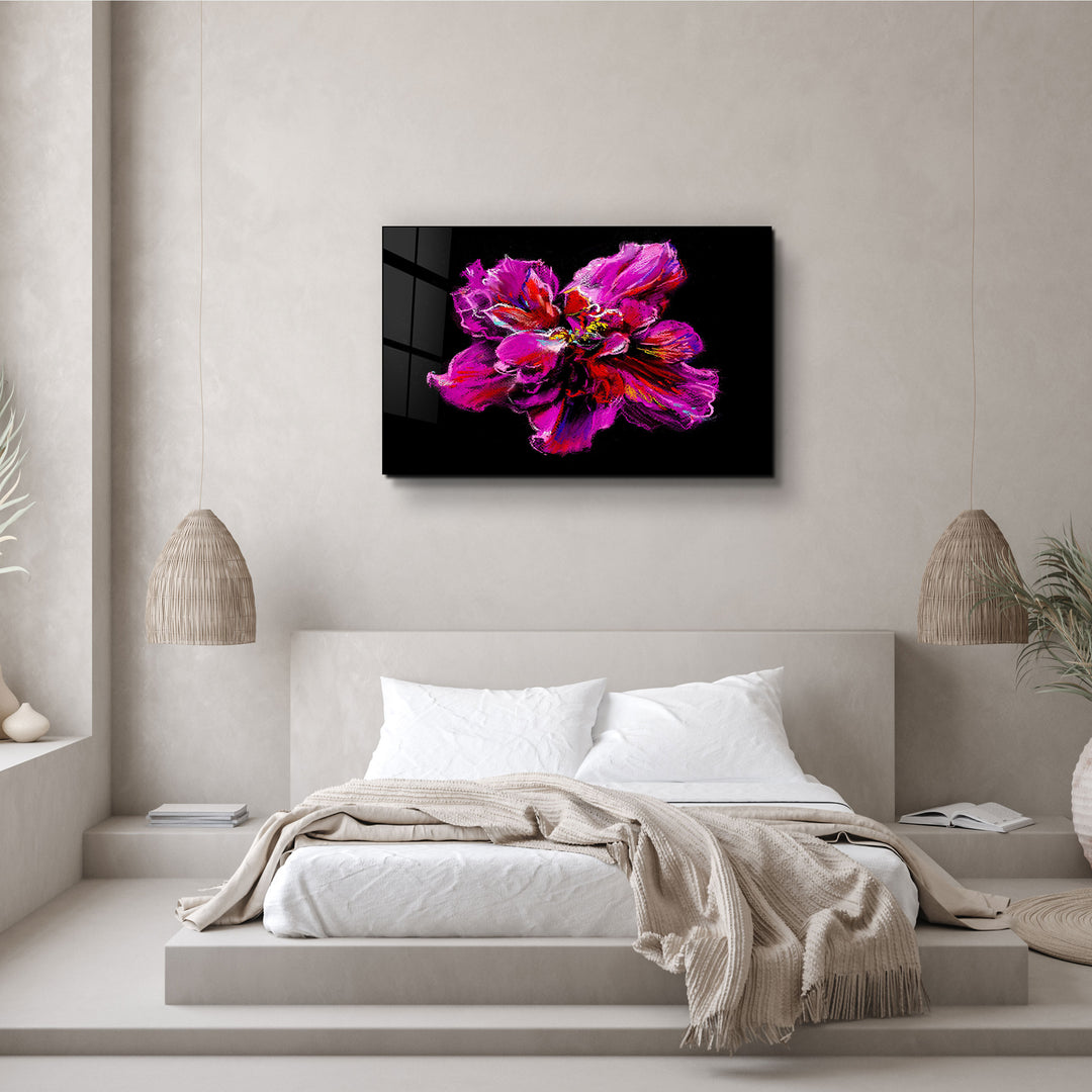 ・"Purple Flower"・Glass Wall Art | Artdesigna Glass Printing Wall Arts.