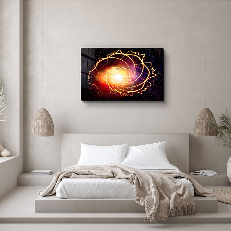 ・"Abstract Space Portrait"・Glass Wall Art | Artdesigna Glass Printing Wall Arts.