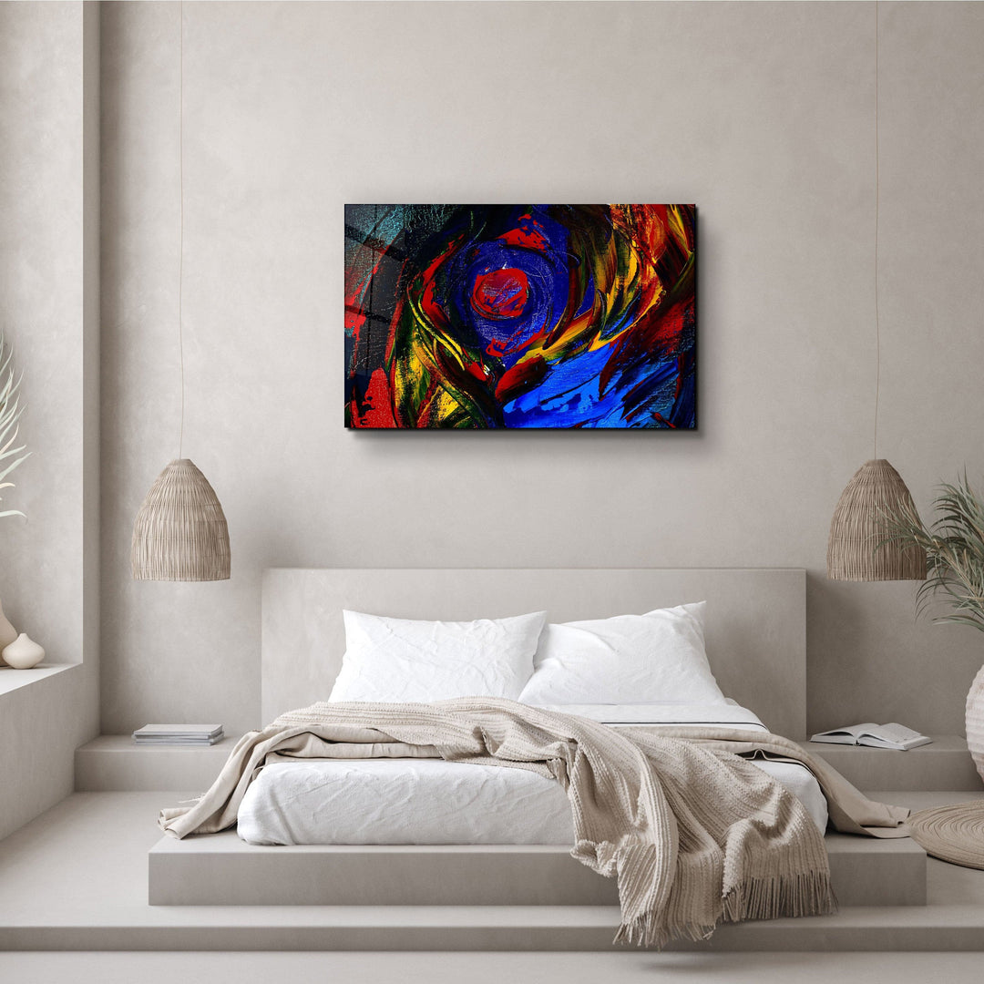 ・"Abstract Colorful Shapes"・Glass Wall Art | Artdesigna Glass Printing Wall Arts.