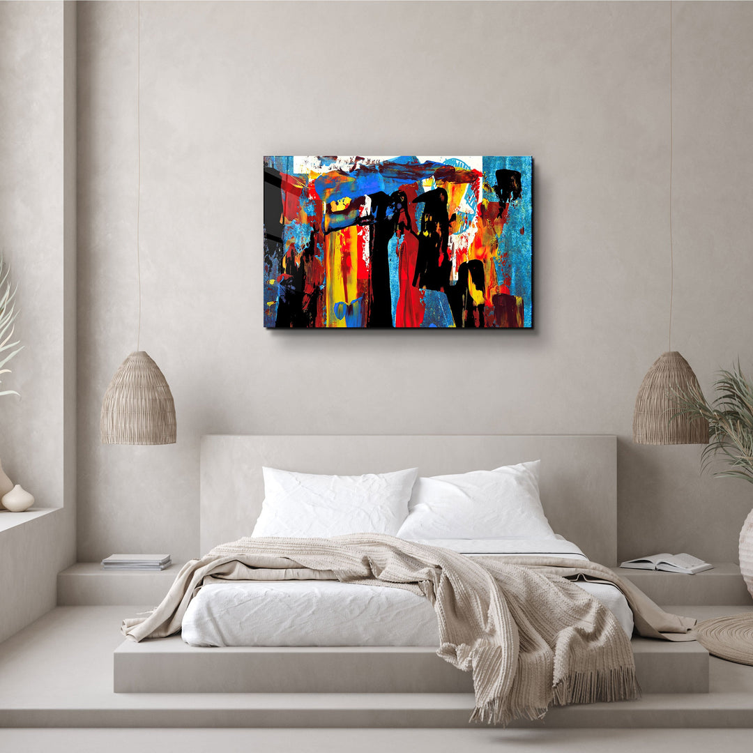 ・"African Abstract"・Glass Wall Art | Artdesigna Glass Printing Wall Arts.