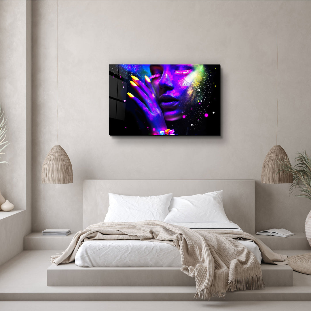 ・"Colorful Midnight"・Glass Wall Art | Artdesigna Glass Printing Wall Arts.