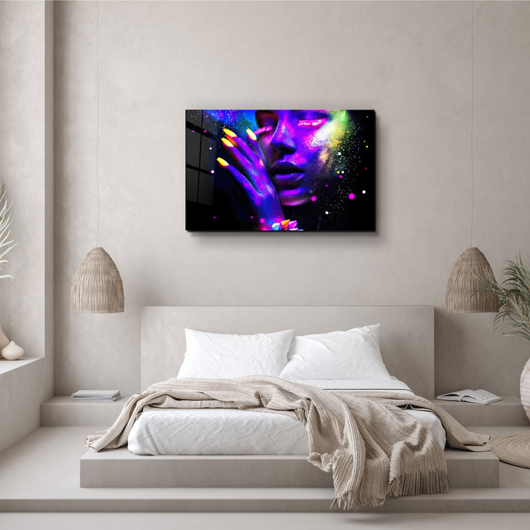 ・"Colorful Midnight"・Glass Wall Art | Artdesigna Glass Printing Wall Arts.