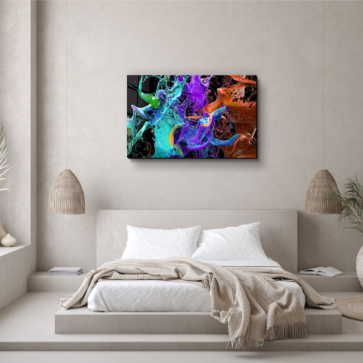 ・"Dance Of Paints"・Glass Wall Art | Artdesigna Glass Printing Wall Arts.