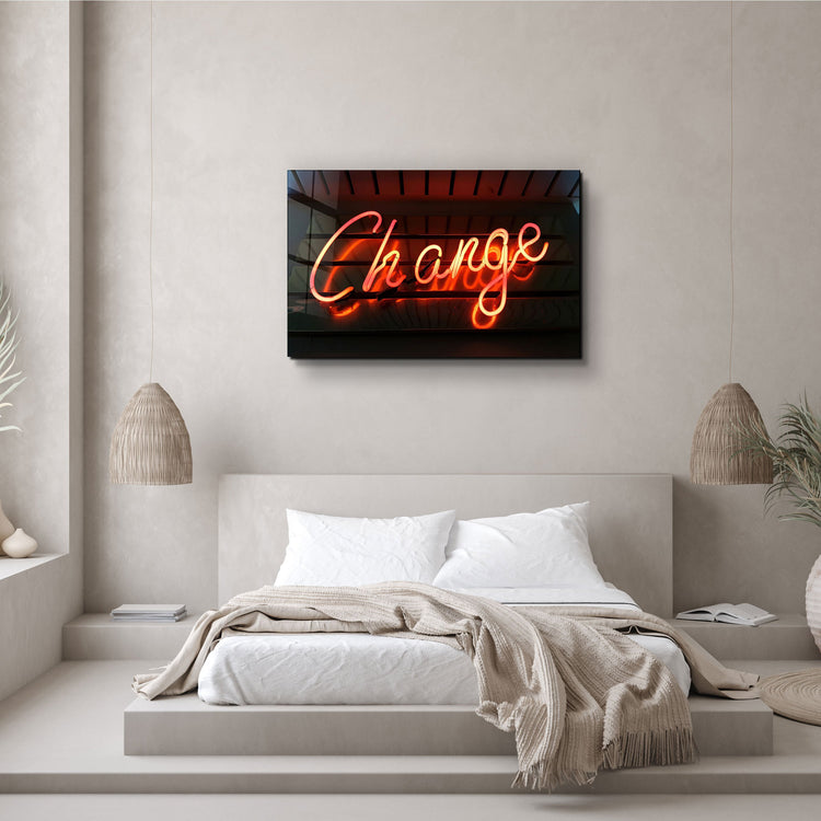 ・"Change"・Glass Wall Art | Artdesigna Glass Printing Wall Arts.