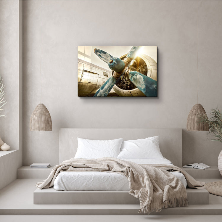 ・"The Rusty Propeller"・Glass Wall Art | Artdesigna Glass Printing Wall Arts.