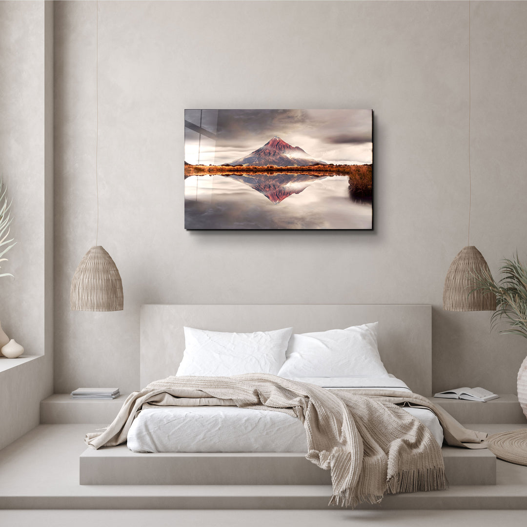 ・"The Extinct Volcano"・Glass Wall Art | Artdesigna Glass Printing Wall Arts.