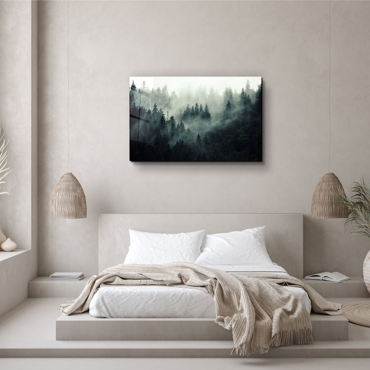 ・"Black Forest"・Glass Wall Art | Artdesigna Glass Printing Wall Arts.