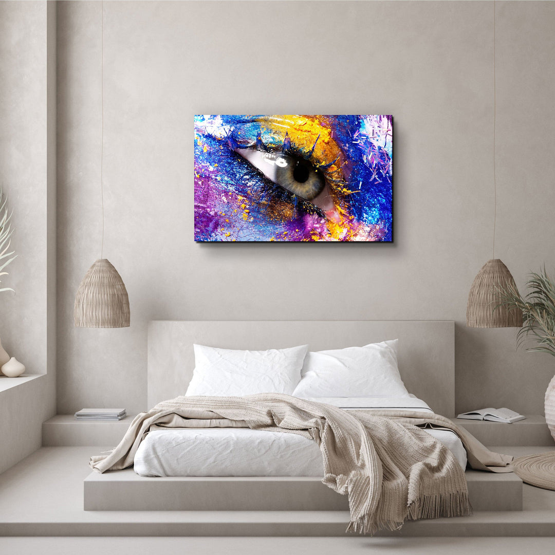 ・"Eye In Colors"・Glass Wall Art | Artdesigna Glass Printing Wall Arts.