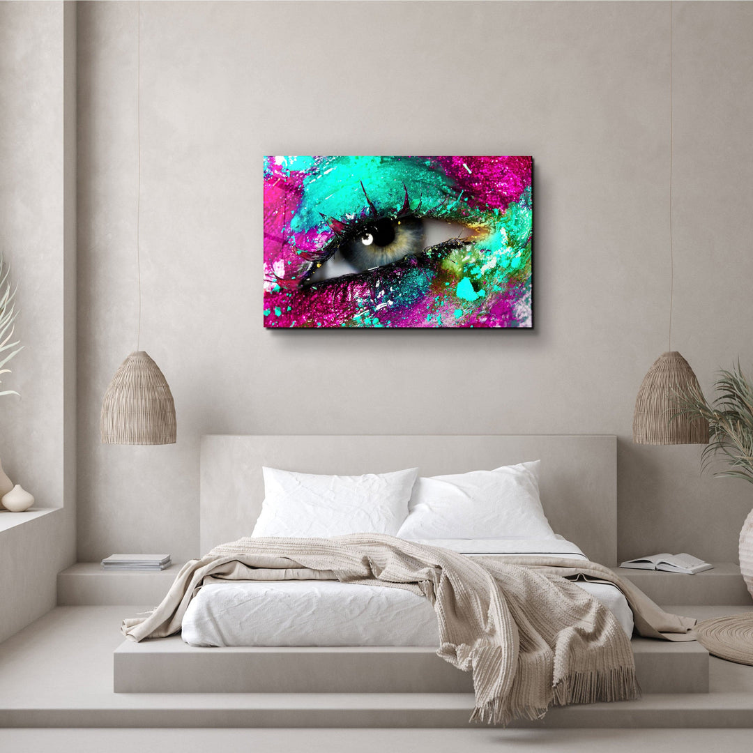 ・"Eye In Colors V1"・Glass Wall Art | Artdesigna Glass Printing Wall Arts.