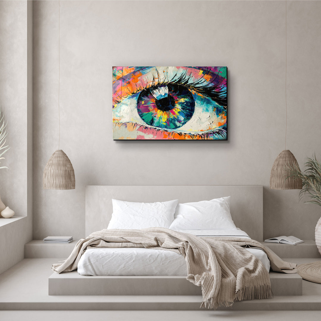 ・"Eye In Colors V2"・Glass Wall Art | Artdesigna Glass Printing Wall Arts.