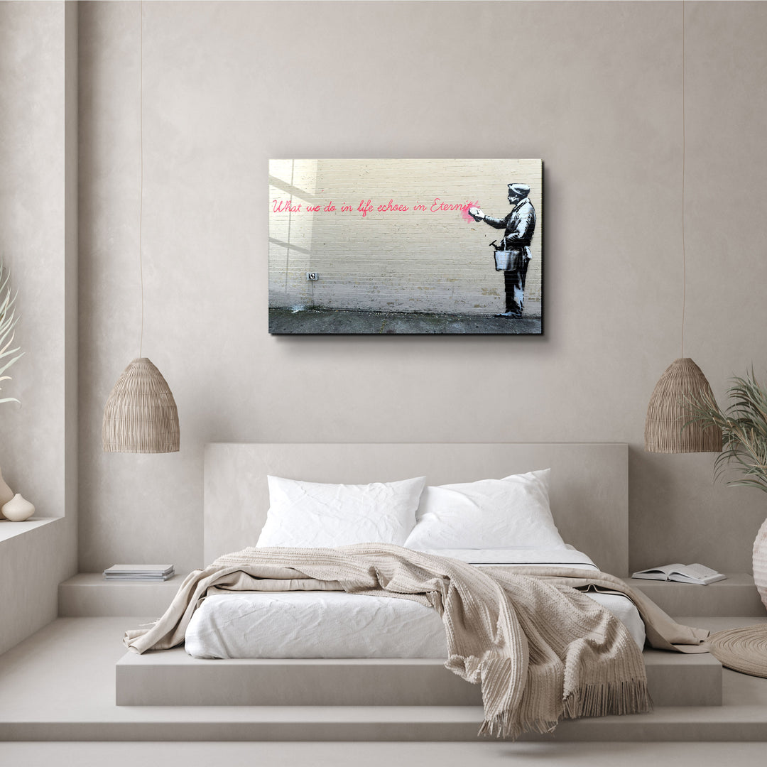 ・"Banksy - Eternity"・Glass Wall Art | Artdesigna Glass Printing Wall Arts.