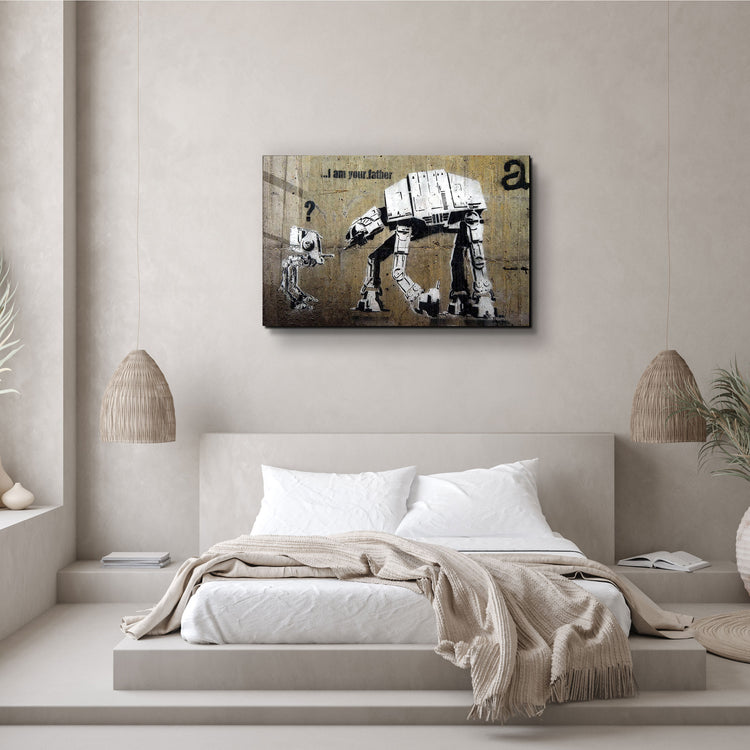 ・"Banksy - I am Your Father"・Glass Wall Art | Artdesigna Glass Printing Wall Arts.