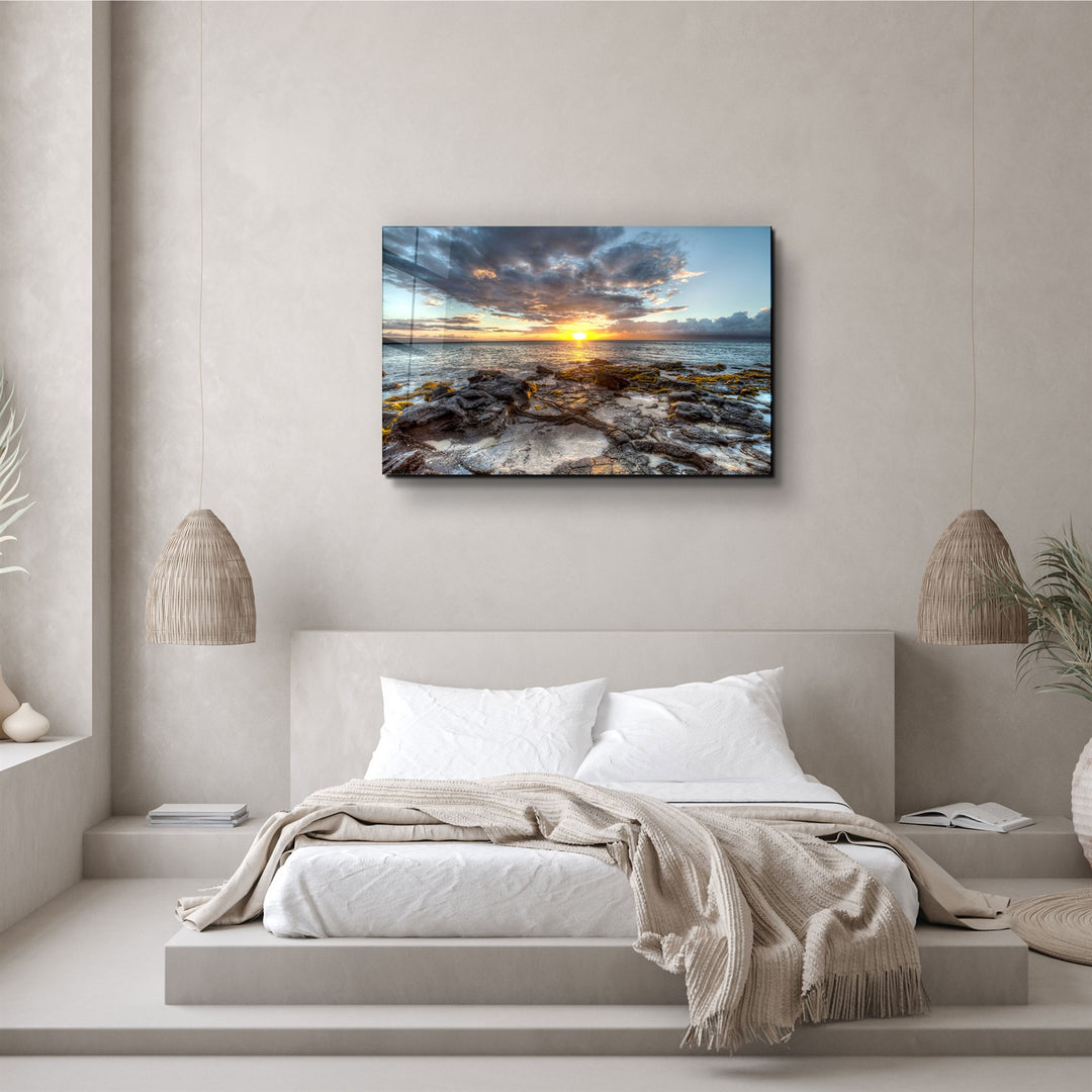 ・"Sea View"・Glass Wall Art | Artdesigna Glass Printing Wall Arts.