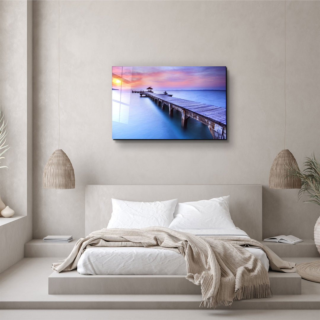 ・"Pier 3"・Glass Wall Art | Artdesigna Glass Printing Wall Arts.