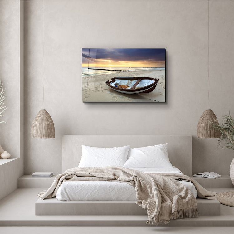 ・"SeaSide"・Glass Wall Art | Artdesigna Glass Printing Wall Arts.